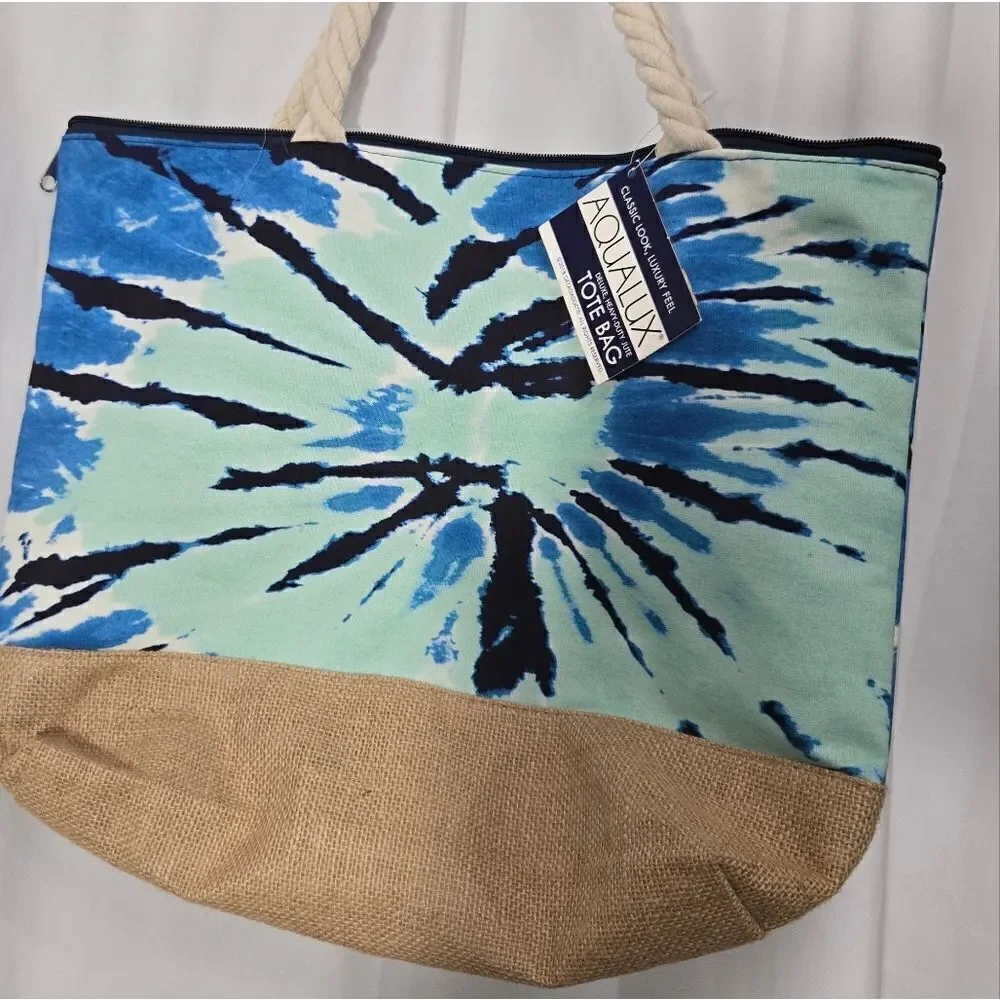 Aqualux Florida tie dye beach toe zipper closure NWT